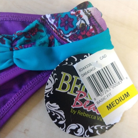 Becca Paisley Band Hipster Swim Bikini Bottom M - Picture 4 of 8